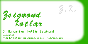 zsigmond kotlar business card