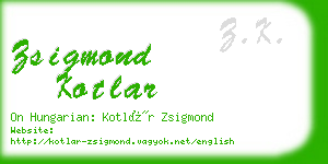zsigmond kotlar business card